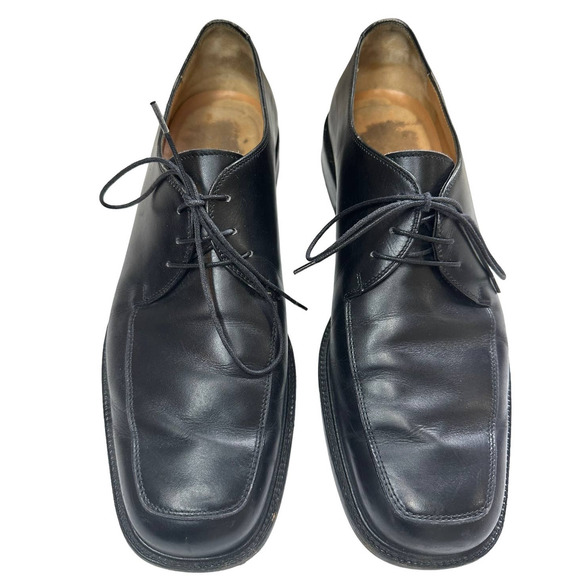 Salvatore Ferragamo Men\'s Black Lace Up Dress Shoes sz 9.5 D main image 12